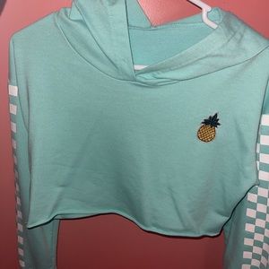 Blue cropped sweatshirt from shein